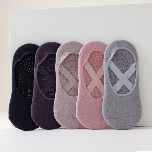 Non-slip yoga socks Pilates socks women's floor professional sports straps spring and summer cotton Amazon foreign trade sports socks