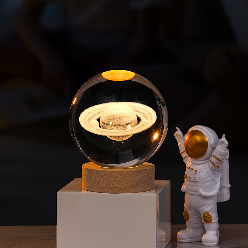 Cielo estrellado luminoso bola de cristal decoración Sol Galaxy Regalo de Cumpleaños luz de la noche regalo del Día de San Valentín de Navidad