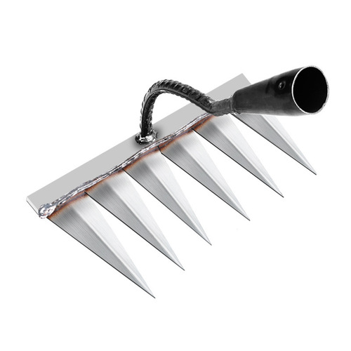 Hoe, weeding rake, farm tool, hoe, root rake, soil loosening artifact, six-tooth nail rake, steel rake, farm tool