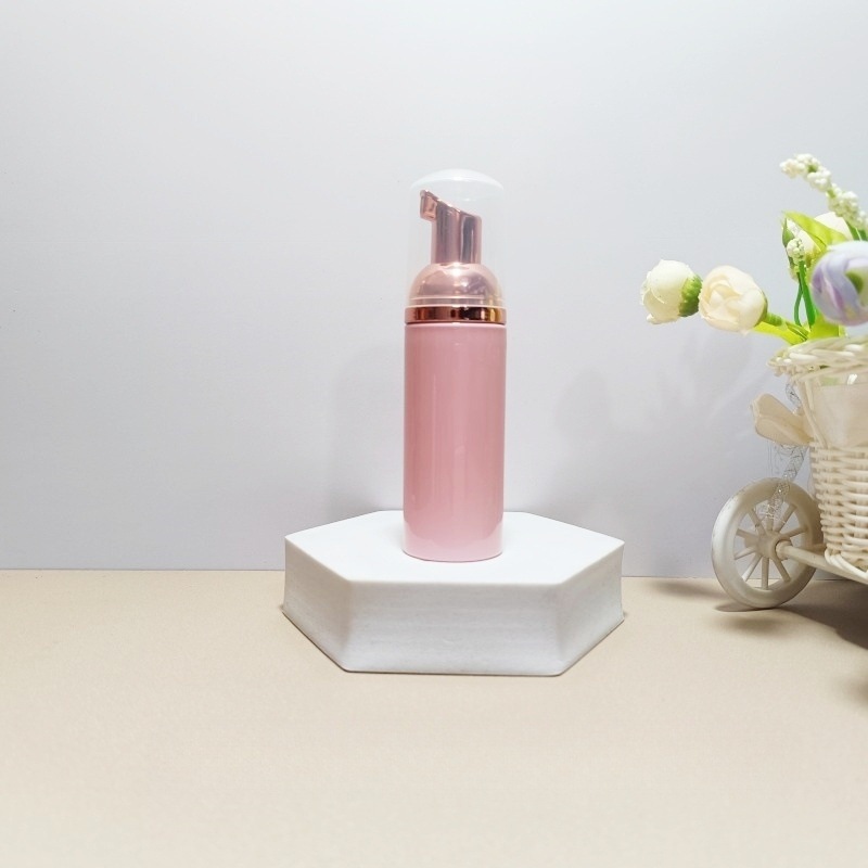 En stock botella de espuma de mousse Rosa 30ml100ml prensa botella de plástico para mascotas loción limpiador facial botella espumosa
