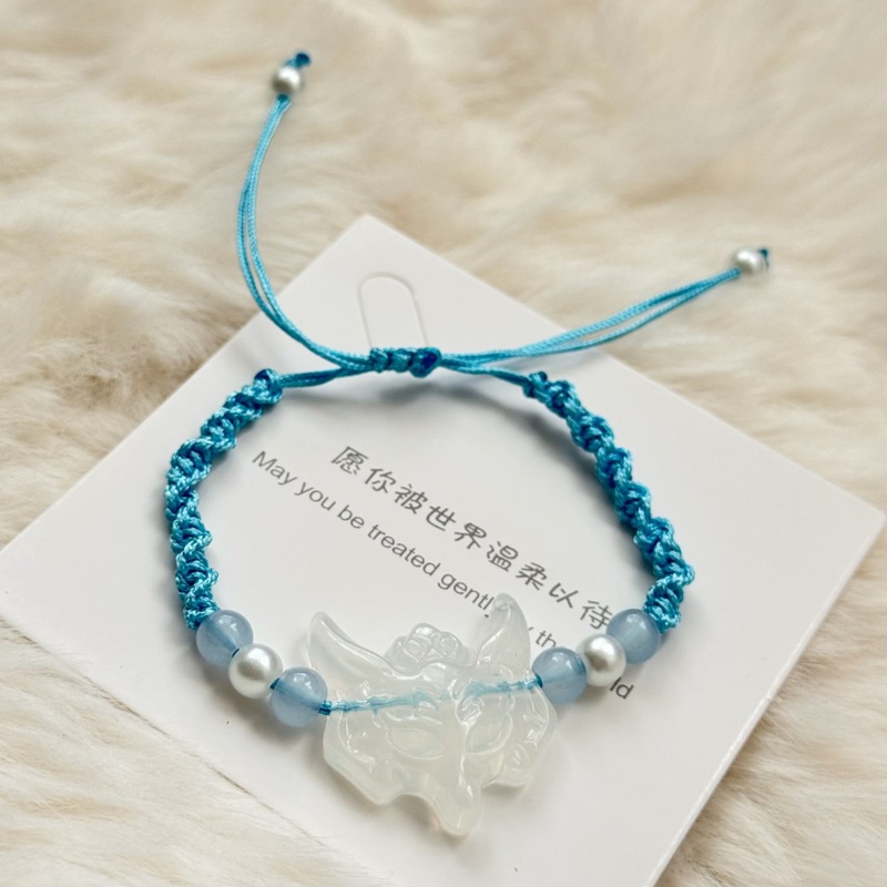 灵狐面具手绳编织设计感守护高颜值狐狸面具手链情侣款森系送女友|undefined