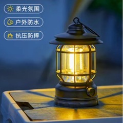 国境を越えた新しいキャンプランプ屋外多機能キャンプテントランプレトロ馬ランタンcob充電式ポータブルランプ家庭用