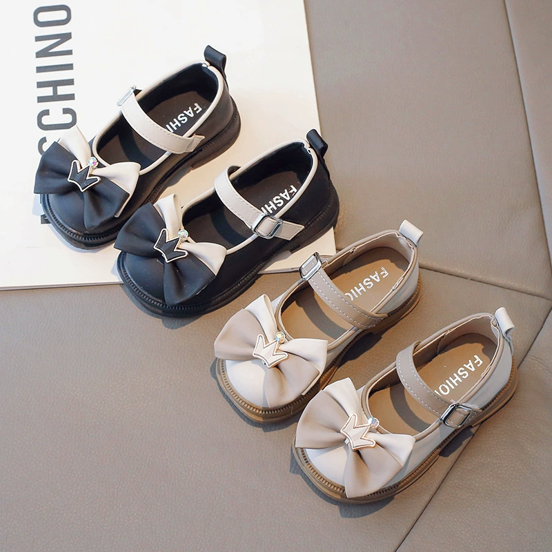 Обувь для девочек 2025 весна осень новая детская обувь детская обувь детская мягкая подошва принцессы обувь девушка бант Мэри Джейн кожа