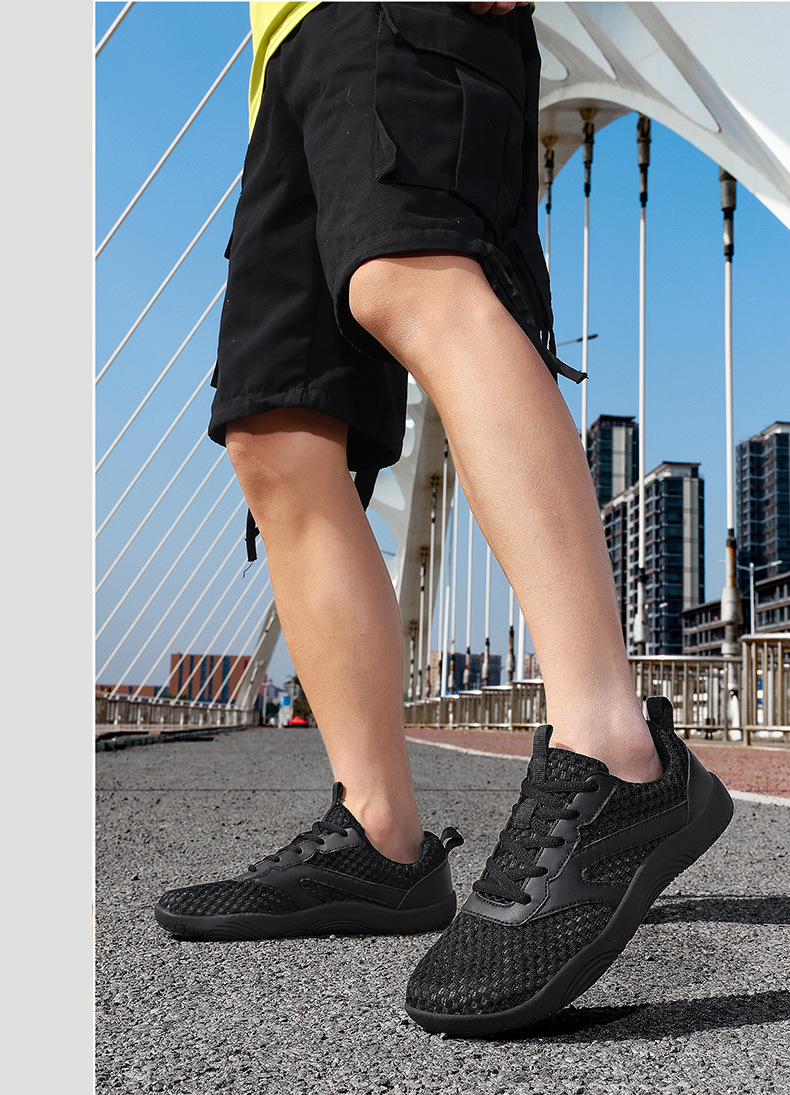 2026 New Model Foreign Trade Summer Mesh Breathable Large Size Shoes Cross-Border Versatile Barefoot Wide-Toed Sneakers_vogvips.com