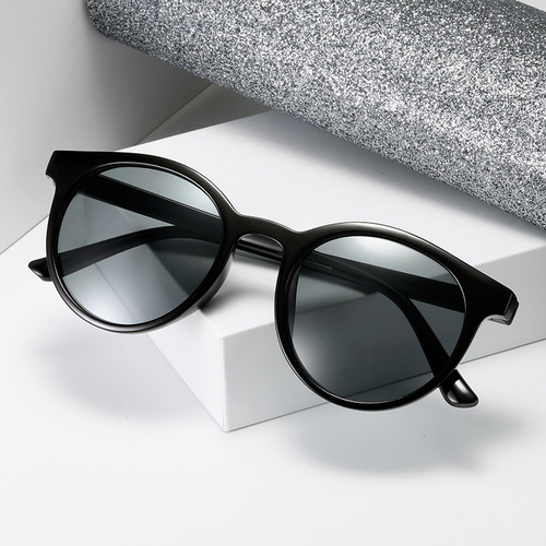Mirror Sunglasses Korean Version Trendy Small Face Internet Celebrity Lin Xiaozhai Street Style Retro Round Frame UV Protection
