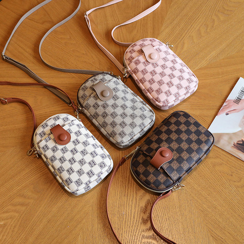  Summer New Fashion Retro Print Mobile Phone Bag Crossbody Bag Casual Soft Leather PU Women's Shoulder Bag Wholesale