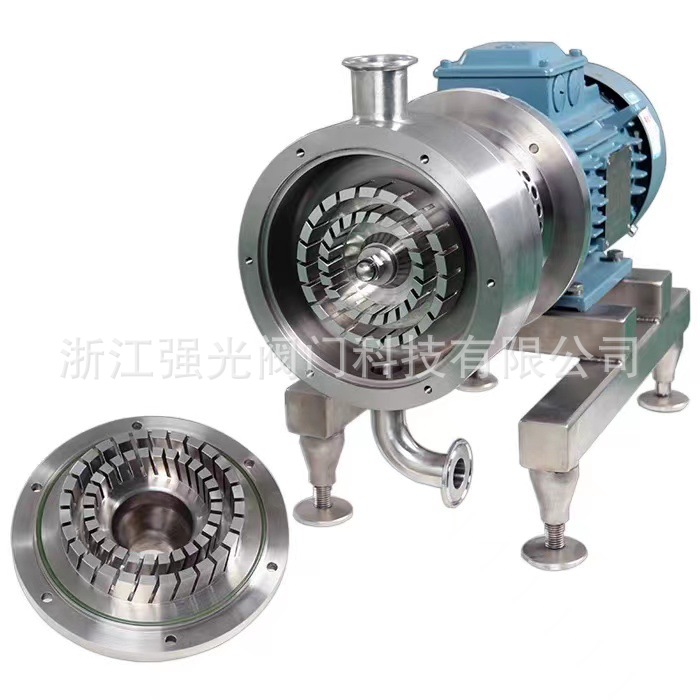 管线式，单级食品级高剪切均质乳化泵，移动式，均质泵，卫生级