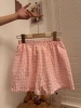 Plaid shorts-pink plaid