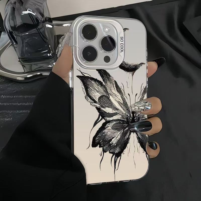 Nueva luna mariposa para iphone16 funda para teléfono móvil Apple 15promax/14 anti-caída 13pro1 2/11x