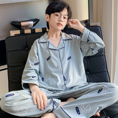 男の子用パジャマ 子供用純綿長袖 秋物 大きな子供向け 2025年新作 春秋 青少年 男の子用ホームウェア