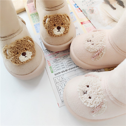 Export futa home winter cartoon children's snow boots baby thickened warm cotton shoes Velcro shoes for boys and girls
