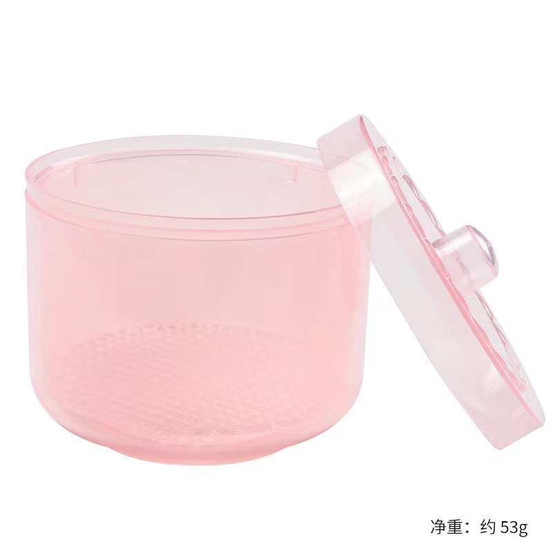 Caja de limpieza de la cabeza de pulido de uñas, caja de desinfección de inmersión de alcohol, herramienta de desinfección especial para almacenar la cabeza de pulido