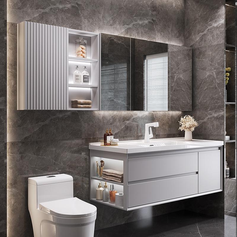 Bathroom Cabinet ceramic integrated basin bathroom wash table modern simple wash basin cabinet combination 2023 New Bathroom Cabinet ceramic integrated basin bathroom wash table modern simple wash basin cabinet combination 2023 New