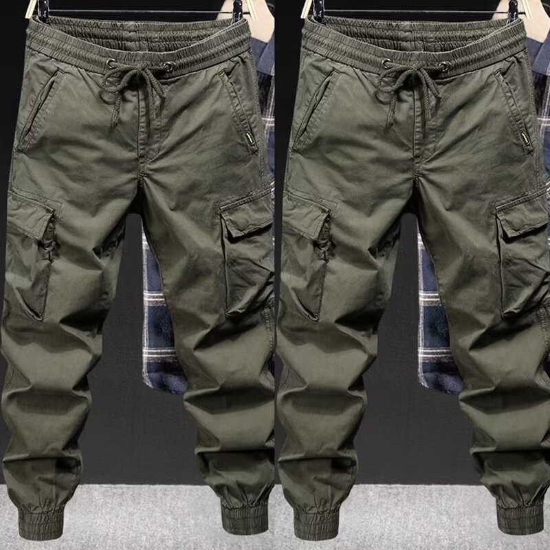 2025 Men's Cargo Pants Summer Thin Ice Silk Loose Large Size Workwear Men's Long Pants Construction Site Wear-Resistant Labor Protection Pants 2025 Men's Cargo Pants Summer Thin Ice Silk Loose Large Size Workwear Men's Long Pants Construction Site Wear-Resistant Labor Protection Pants