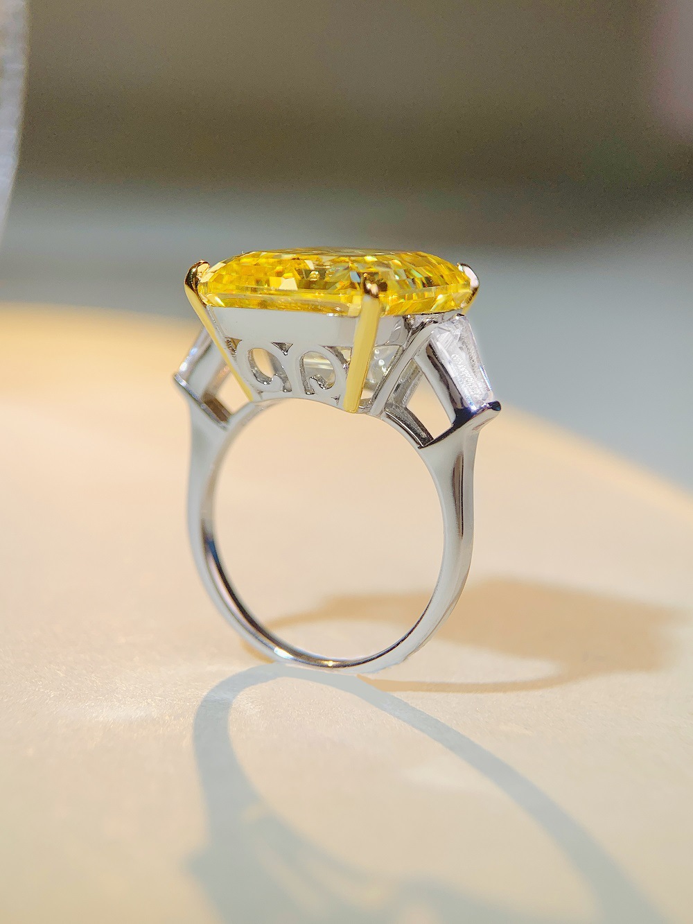 Fashion Square Sterling Silver Plating Zircon Rings 1 Piece