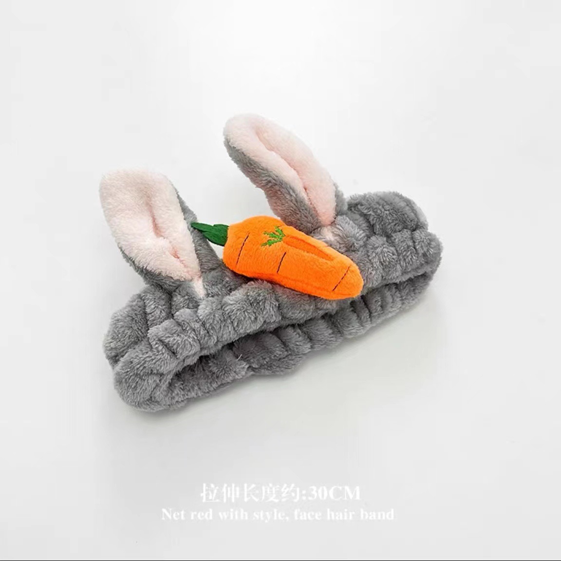 Lavado de la cara banda de pelo de moda femenina Coreana Red diadema roja estudiante dulce Linda máscara de maquillaje banda de pelo horquilla