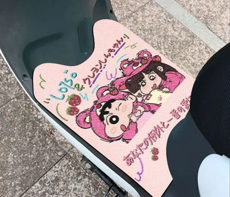 Customized Electric Scooter Cartoon Foot Pads, Custom-Made Wire Loop Pedal Mats, Electric Scooter Dust Removal Pedal Mats, Bring in Wealth and Treasure Cat