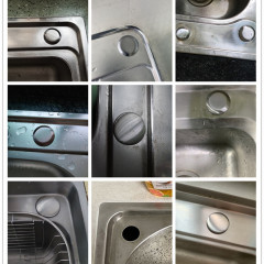 Stainless steel sink accessories: faucet hole cover, soap dispenser decorative cover, ceramic face basin hole plug