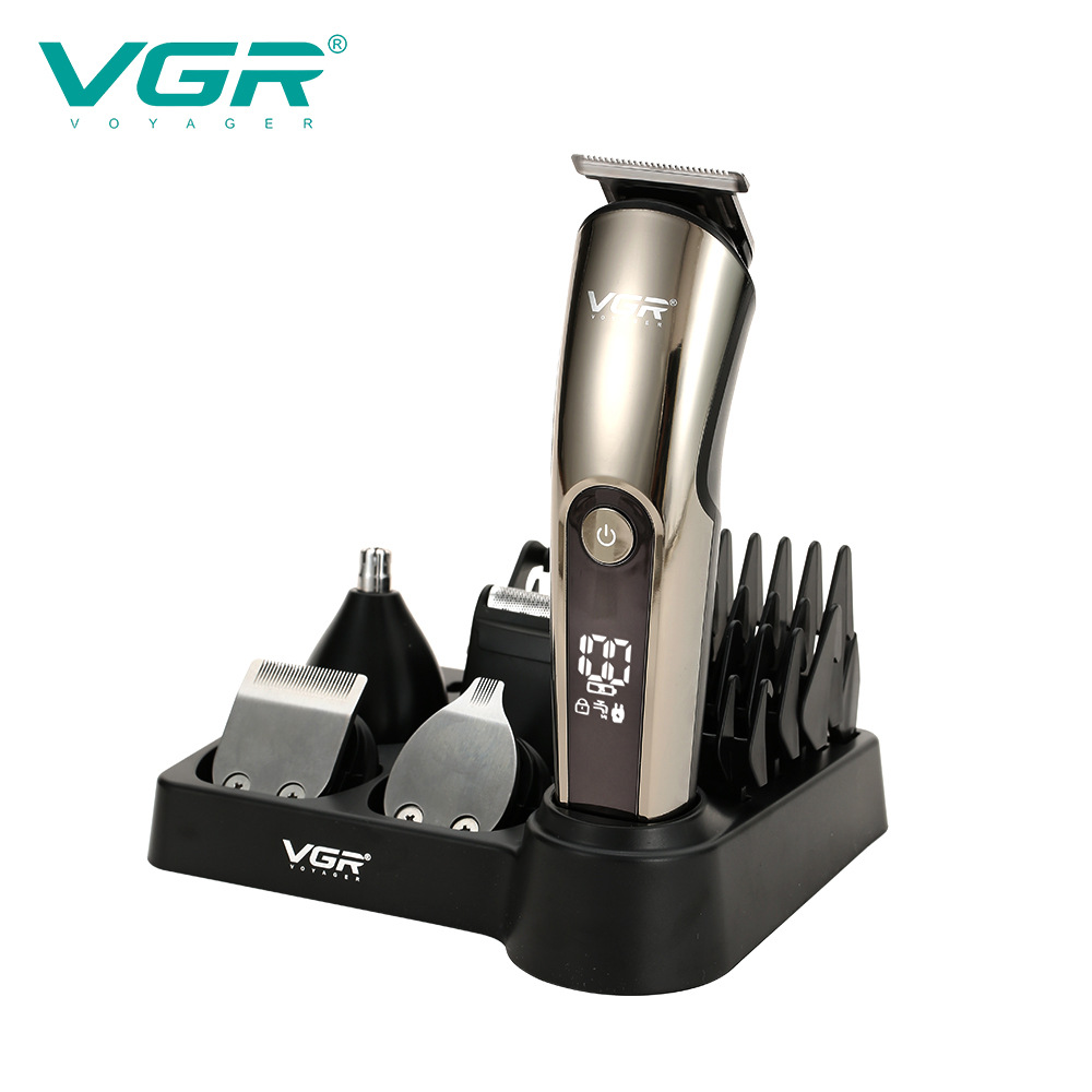 Multi Functional Hair Clipper Set IPX6 Washable Body 5 in 1 Digital Display Shaver Beard Trimmer Sideburn Trimmer_voghion.com