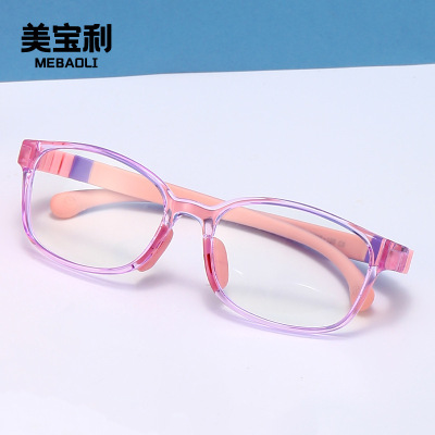 new pattern children spectacles frame TR90 Soft silica gel glasses grow up Plain glasses Full Frame Spectacle frame Can be equipped with myopia Eyeglass frame