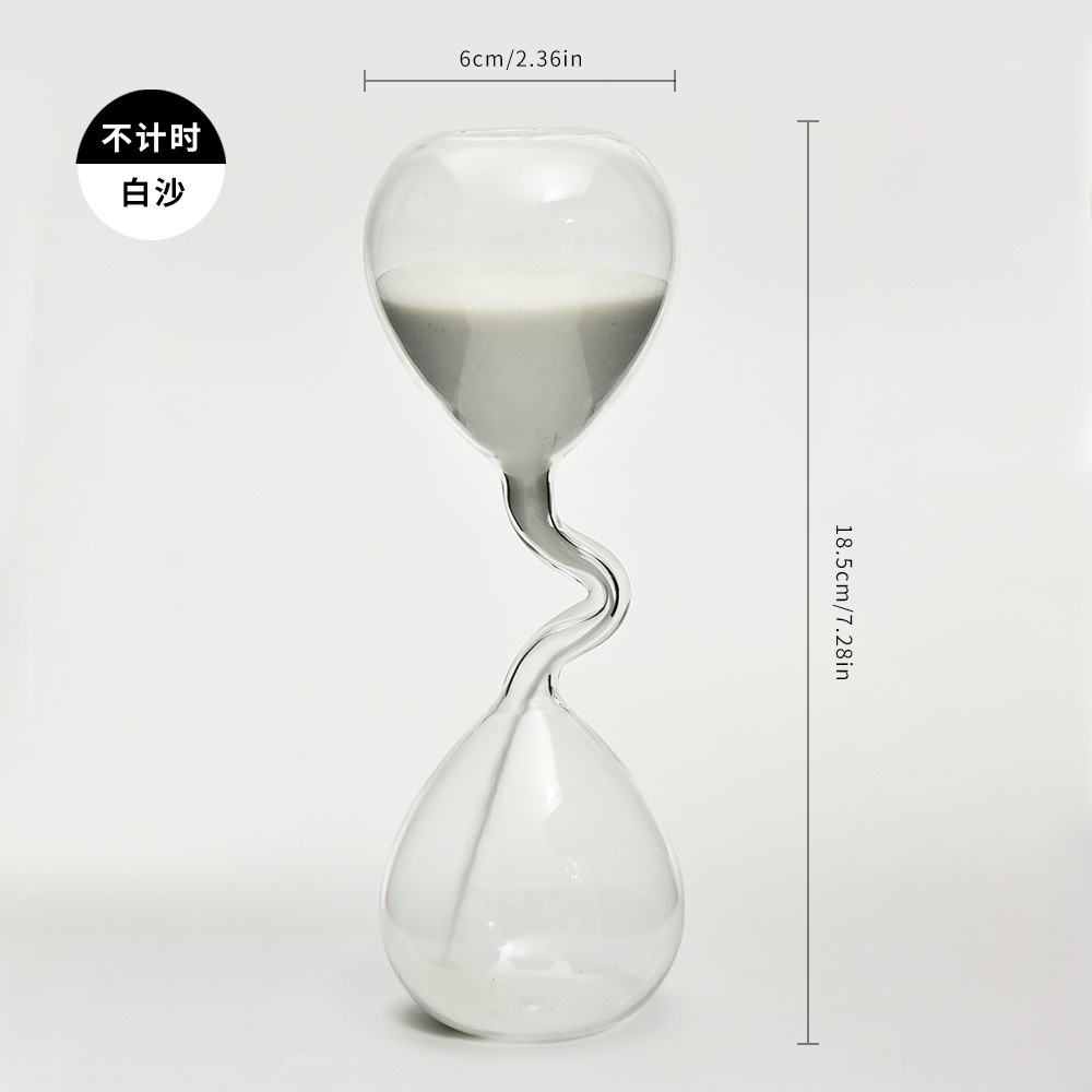Creativo cuello fino arte reloj de arena temporizador personalizado decoración del hogar graduación temporada regalo Día San Valentín