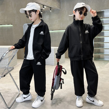 男童运动套装春秋款2024新款男孩秋装帅气时髦儿童秋季童装韩版潮