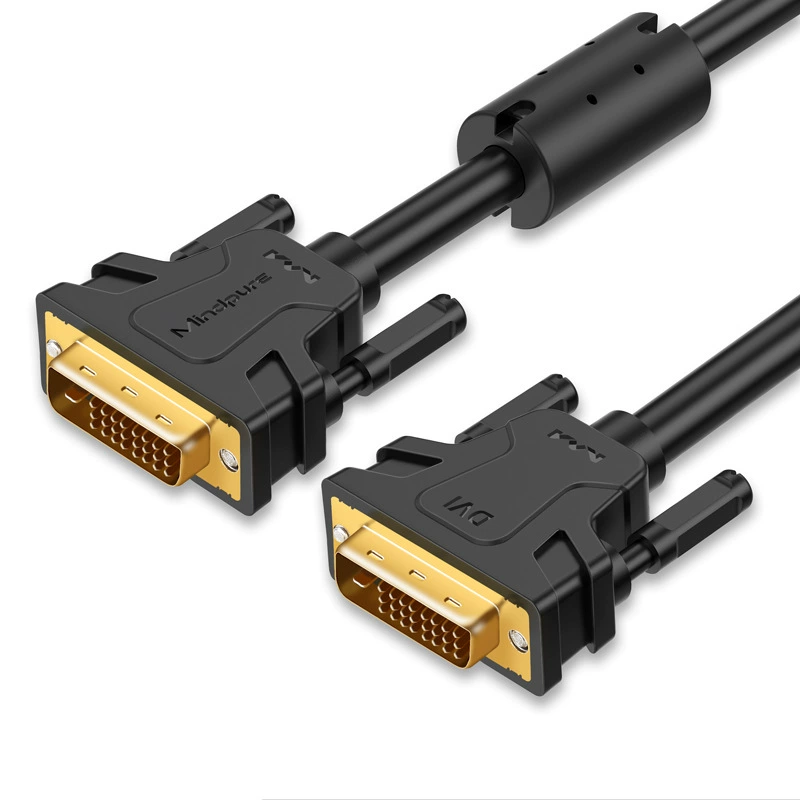 HDMI? Note: The input says DVI cable, gold‑plated 24+1, lengths 1–30 m, oxygen‑free copper and home editions
