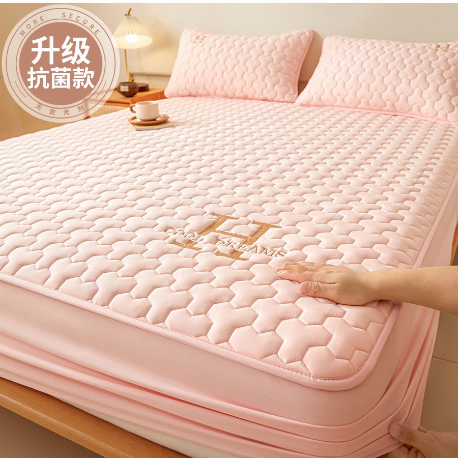 Colcha impermeable acolchada Colcha de cama engrosada de una pieza Cubierta de cama con todo incluido Cubierta protectora de colchón 2025 Nuevo Four Seasons Universal