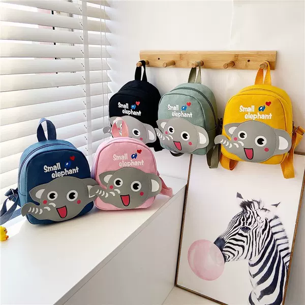 Children's Bag Canvas Backpack Men's and Women's Bags Same Style Cartoon Cute Girl's Backpack Baby's Kindergarten Schoolbag