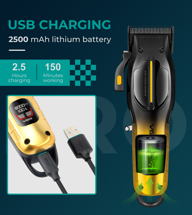 Electric Hair Clipper For Men Professional Digital Hair Trimmer_voghion.com