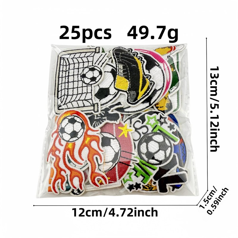 新しい漫画サッカースポーツ刺繍布ステッカーカラー落書きパッチコンピュータ刺繍衣類アクセサリー在庫卸売|undefined