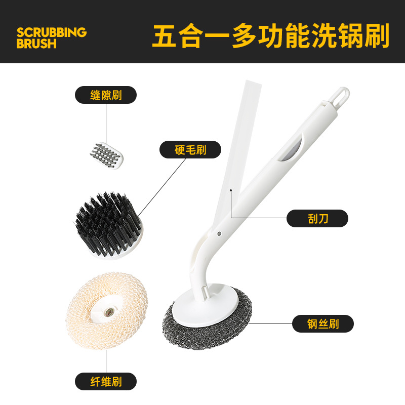 Kitchen multi-function pot brush cleaning dishwashing brush pot…