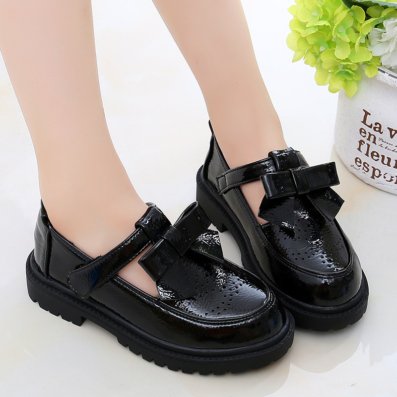 Children's shoes girls leather shoes Kor...