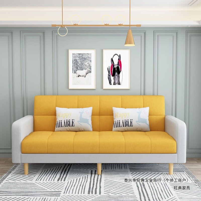 Apartment Single and Double Sofa, Small Apartment Sofa, Folding Sofa Bed, Simple Modern Rental Room Fabric Sofa, Living Room Apartment Single and Double Sofa, Small Apartment Sofa, Folding Sofa Bed, Simple Modern Rental Room Fabric Sofa, Living Room