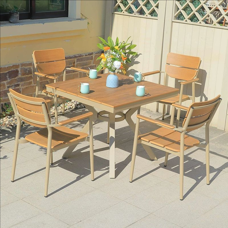 Tianhaixing Plastic Wood 4 sillas + tianhaixing 90 Platform