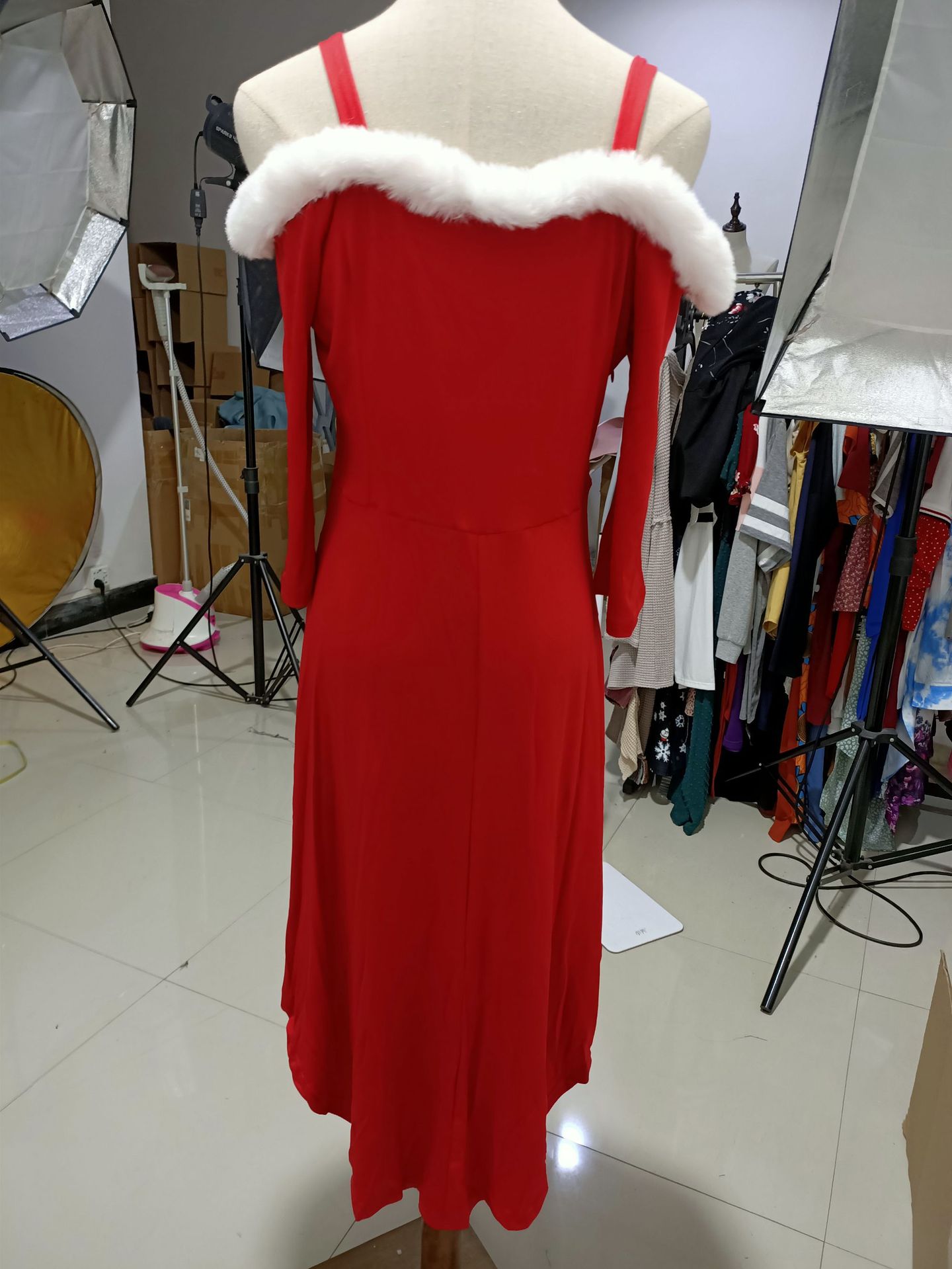 Regular Sleeve Sleeve Type Mid Waist Waist Line Party Occasion Wholesale Women'S Fashion Patchwork Solid Color Party V Neck Long Sleeve Ball Gown