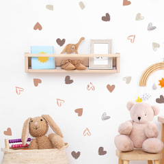 Morandi Color Scheme Heart-Shaped Bedroom Living Room Bathroom Entrance Home Decor Wall Sticker Self-Adhesive Wholesale Cross-Border