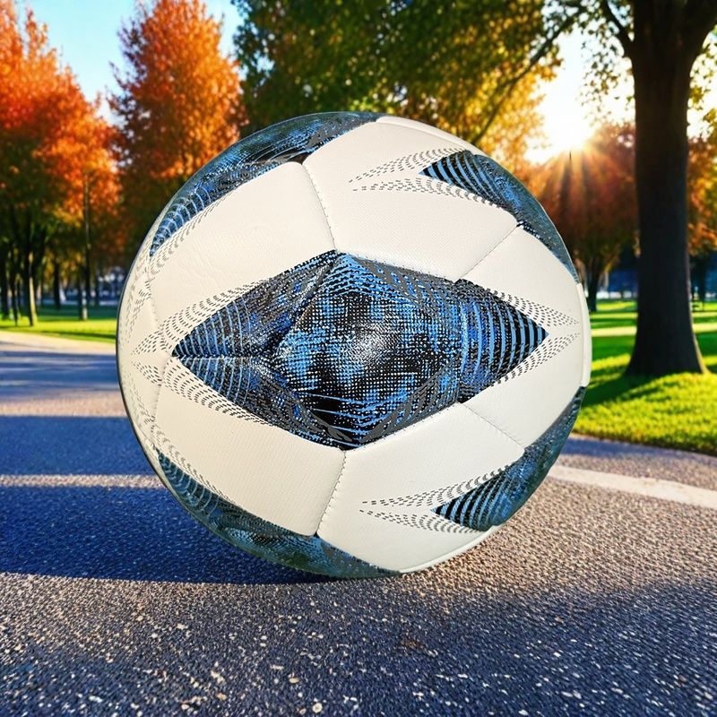 Campus Recommended No. 5 Football for Children and Students, Machine-Sewn Adult Wear-Resistant Winding Yarn Inner Liner for Competition Training Magic