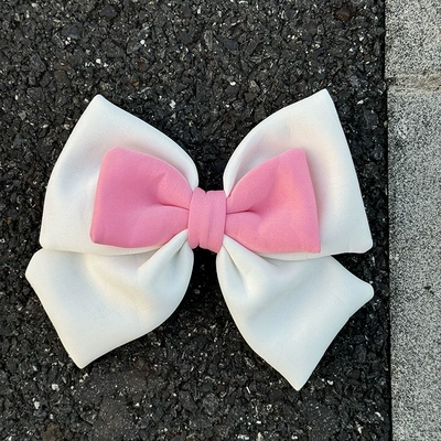 Motosiklet dəbilqələri – Motorcycle Helmet Decorative Big Bow - color-matching-bow-white-powder