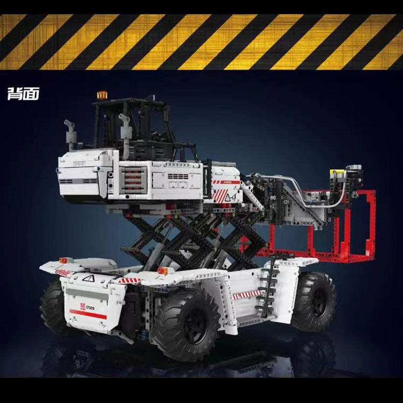 Yuxing modelo rey contenedor carretilla elevadora de control remoto maquinaria y tecnología de ingeniería coche para niños ensamblaje juguetes de bloques 17029