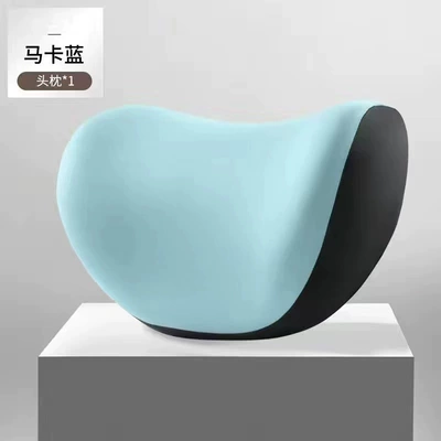 Waist support office cushion, memory foam - maca-blue-headrest-one-size-fits-all