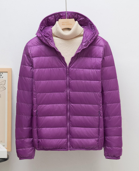 Dark purple women's hooded