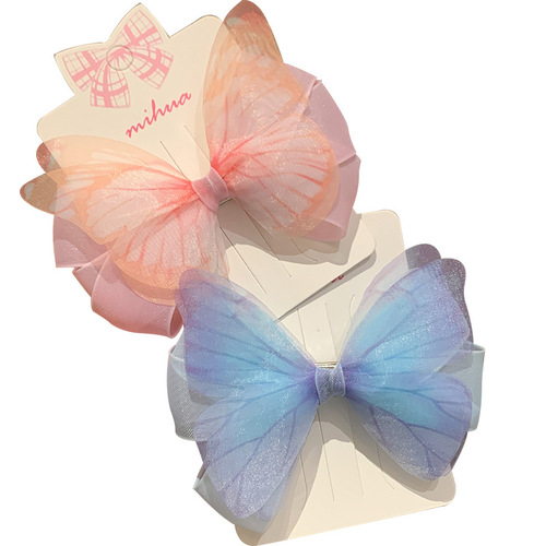 Children's Bow Tie Hair Clip Girls Streamer Pink Bow Tie Fake Collar  New Girls Clip Hair Accessories