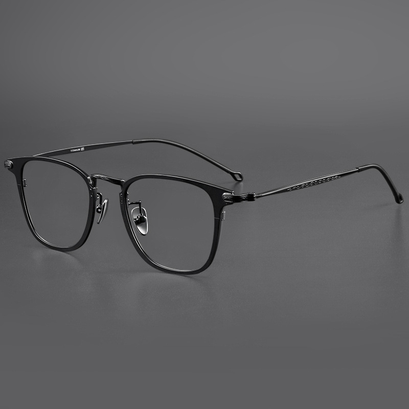 余文樂同款眼鏡88009時尚男款方框潮流大臉顯瘦純鈦近視眼鏡女