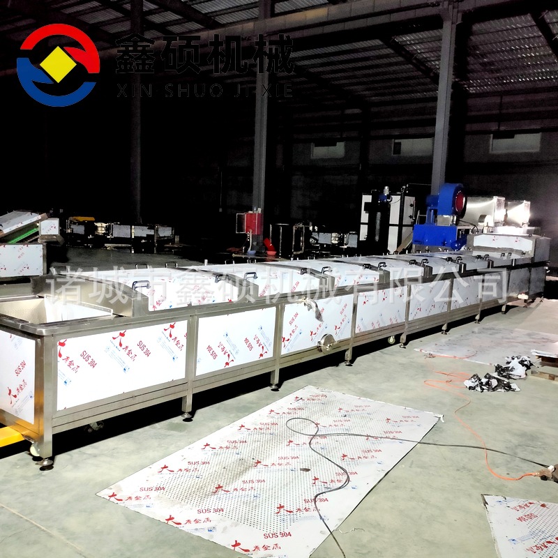 全自动蒸煮漂烫机 大虾小龙虾蒸煮设备 蒸汽加热西蓝花蒸煮杀青线