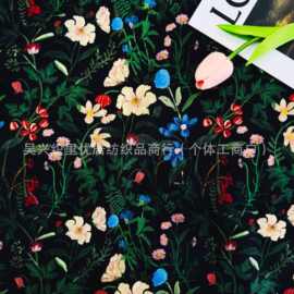 纯棉磨毛碎花布全棉数码印花韩版手工口水巾女装童装家居箱包面料