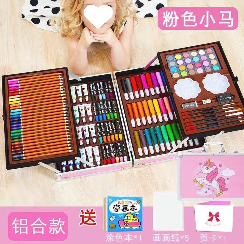 Игрушка, подарочная коробка, детские цветные карандаши