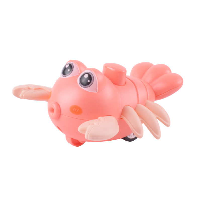 Niños presionando deslizamiento camarón inercia de dibujos animados animales bebé arrastrando juguetes inteligentes carro al por mayor