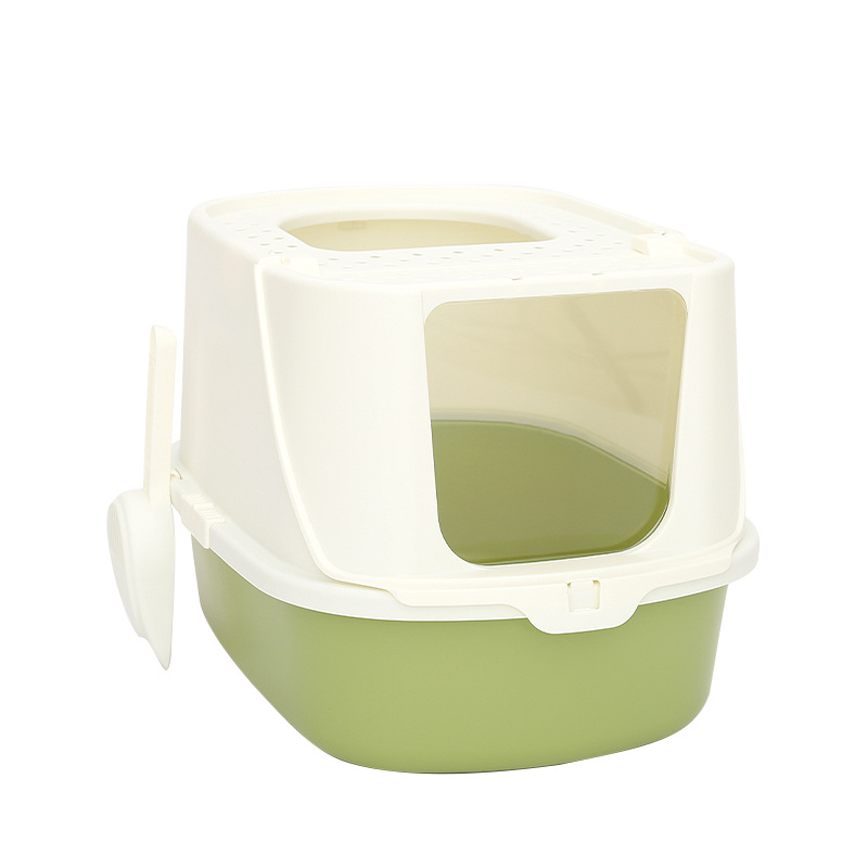 Caja de arena de gato completamente cerrado frente-en anti-Splash grande gato caja de arena gato inodoro gato mascotas suministros