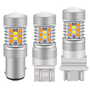 LED İki Rəngli Əyləc Dönüş Siqnalı 1156/1157/3157/7443 2835 28SMD